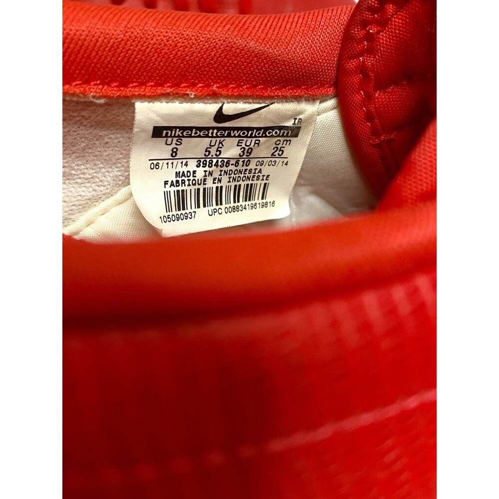 Nike Red Women's Athletic Shoes with White Swoosh - Picture 5 of 10